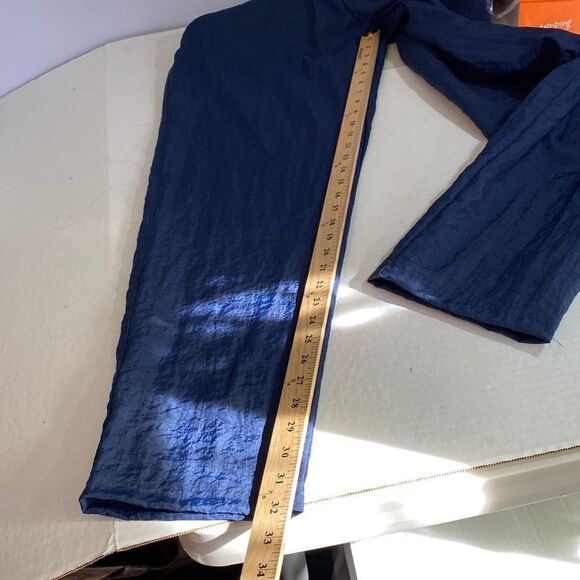 Vintage Adidas Men's Large Nylon Track Pants 4 Pockets and Drawstring Waist - Picture 12 of 13